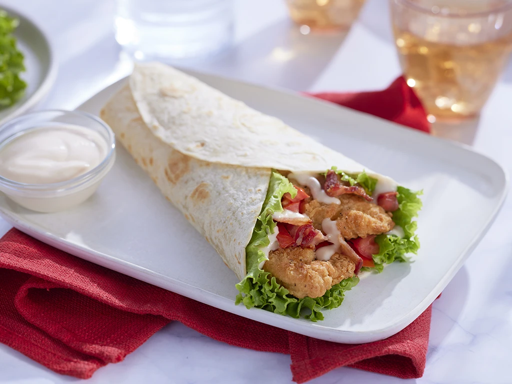 Air Fryer Chicken Club Wrap